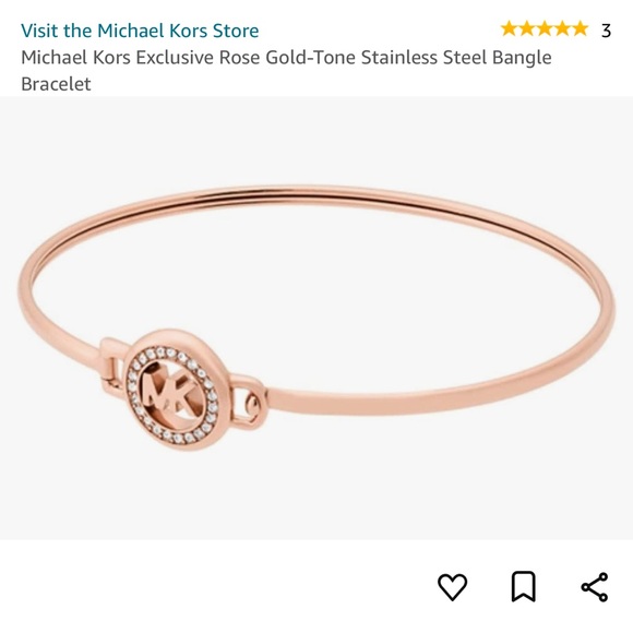 Michael Kors Rose Gold-Tone Stainless Steel Bracelet - Picture 1 of 6